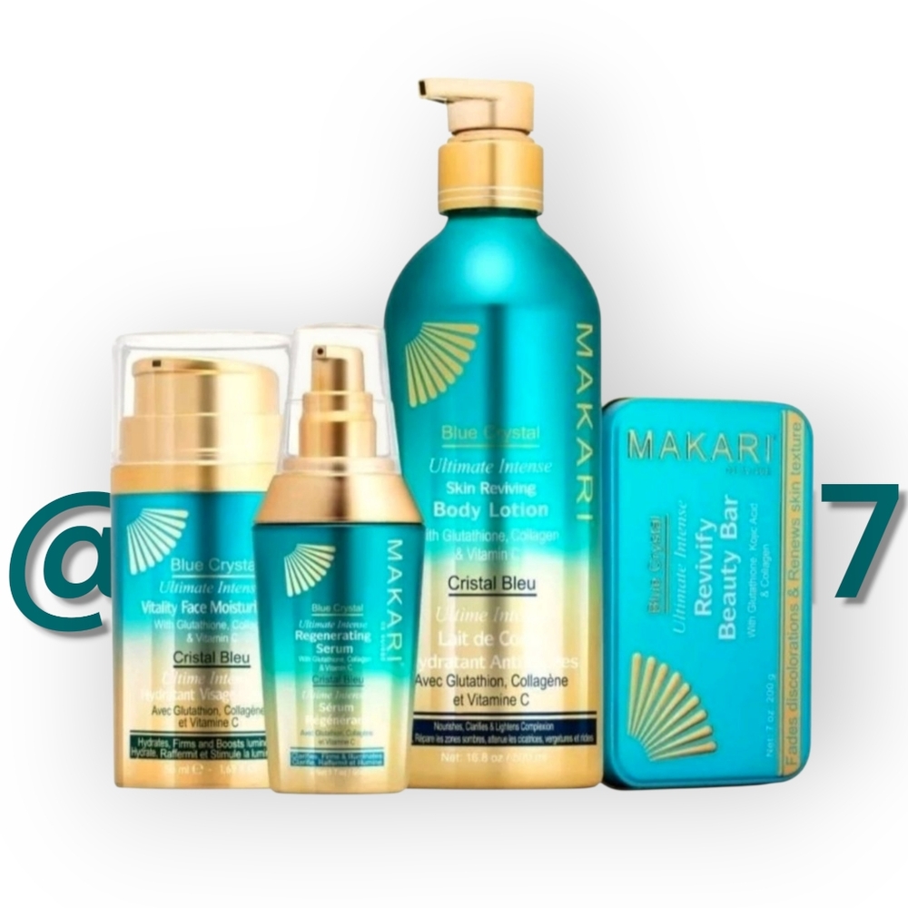 4-Pcs Bundle Set Makari Blue Crystal Skincare Set